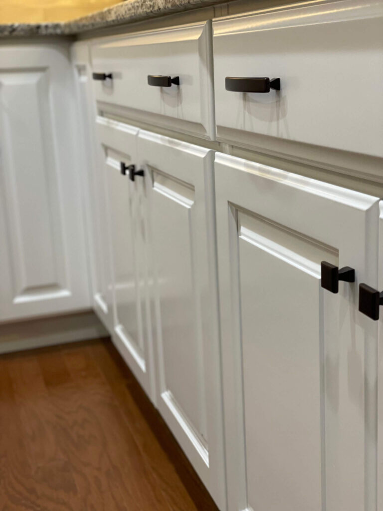 Cabinet Painting Job Done by Burge Painting Company in Montgomery County