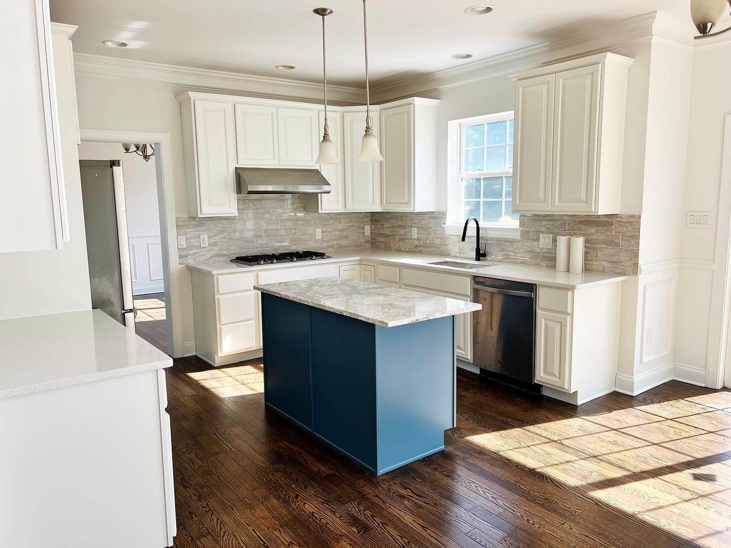 Cabinet Painting Job Done by Burge Painting Company in Montgomery County