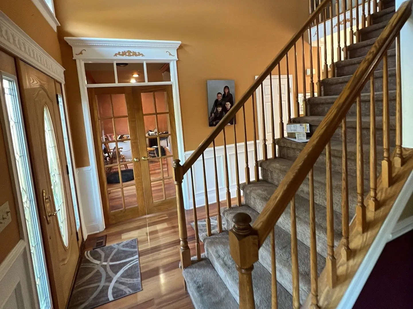 before carpentry and custom trim installation Job Done by Burge Painting Company in Montgomery County.